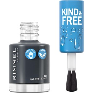 Rimmel Kind & Free Clean Nail Polish 158 All Greyed Out X 6